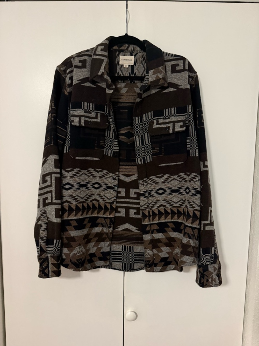 Lucky Brand Jacquard Humboldt Long Sleeve Overshirt